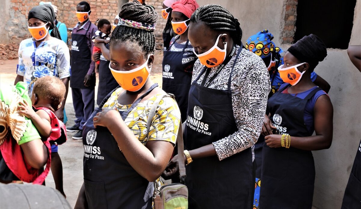 unmiss south sudan yambio western equatoria gender covid-19 face masks political representation female participation women