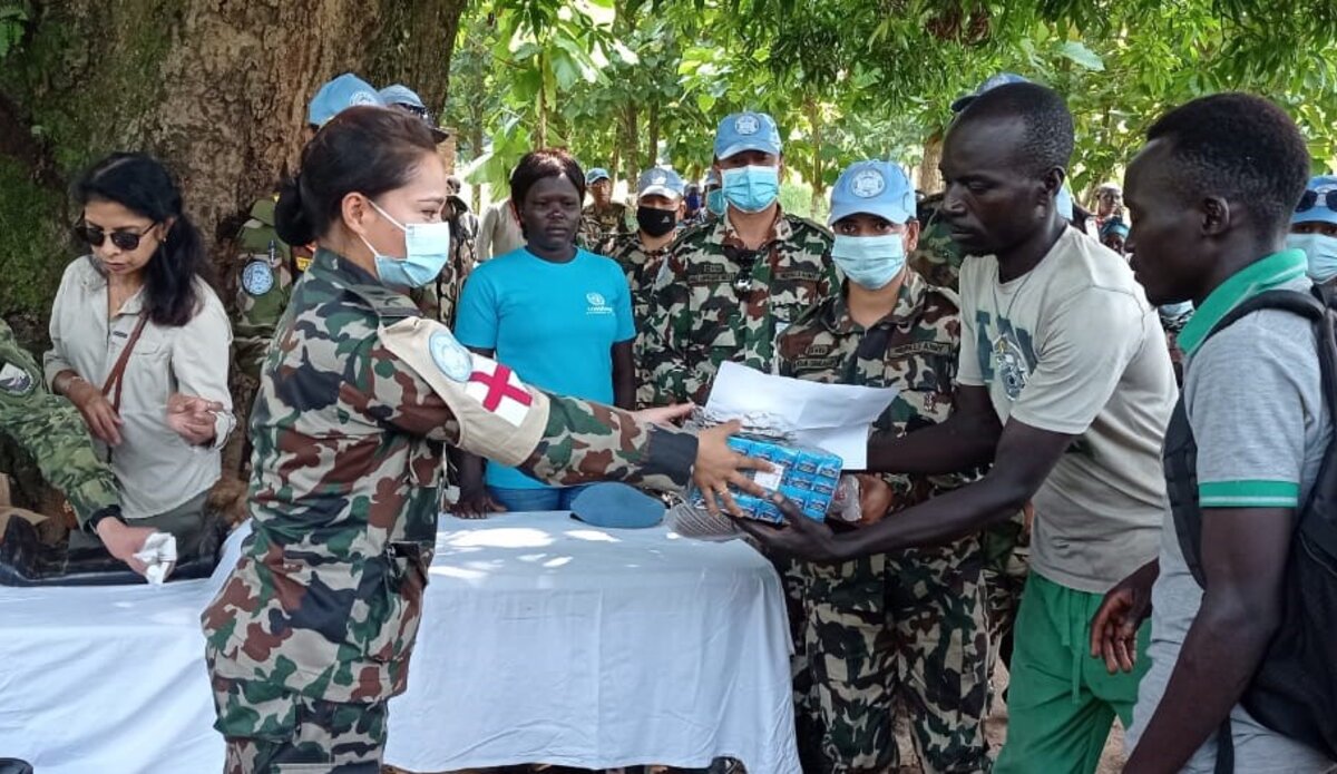 unmiss south sudan yei lasu food insecurity protection of civilians patrols seeds medical camp clothes and shoes