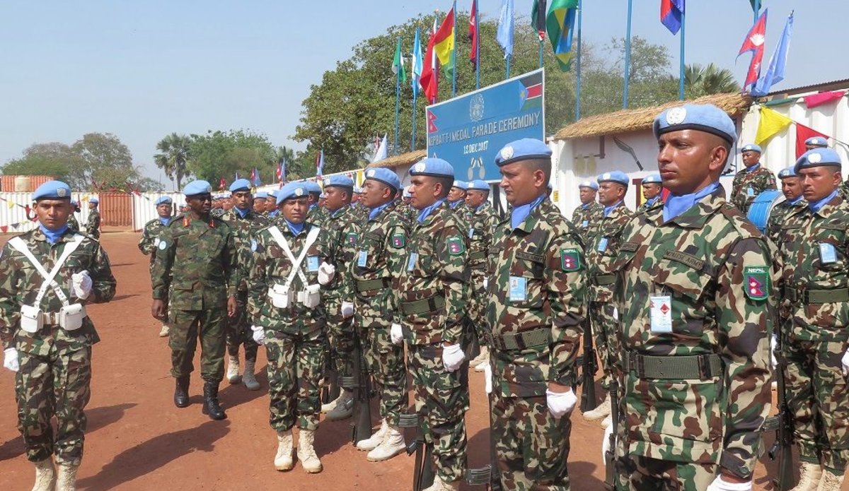 Nepalese Peacekeepers receive UN Medal