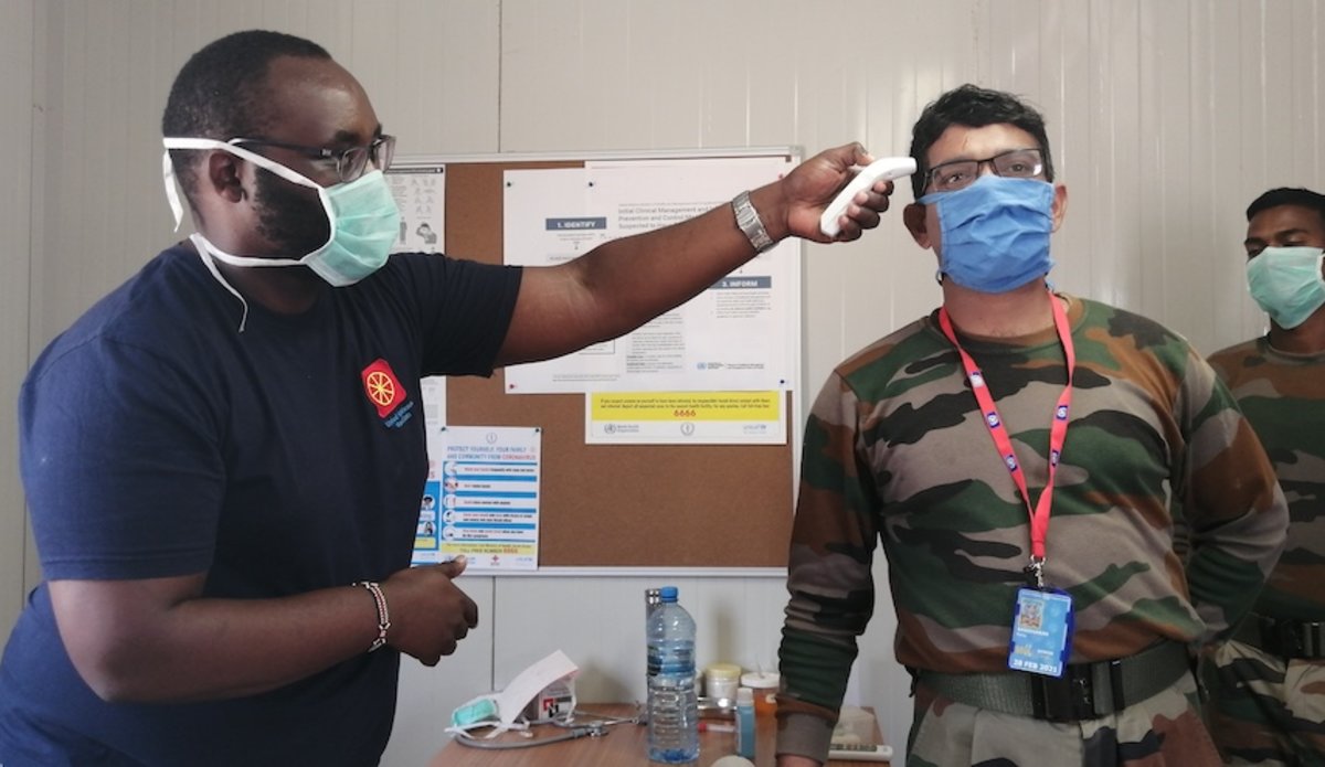unmiss south sudan nurse ebola covid-19 preparedness social distancing prevention liberia