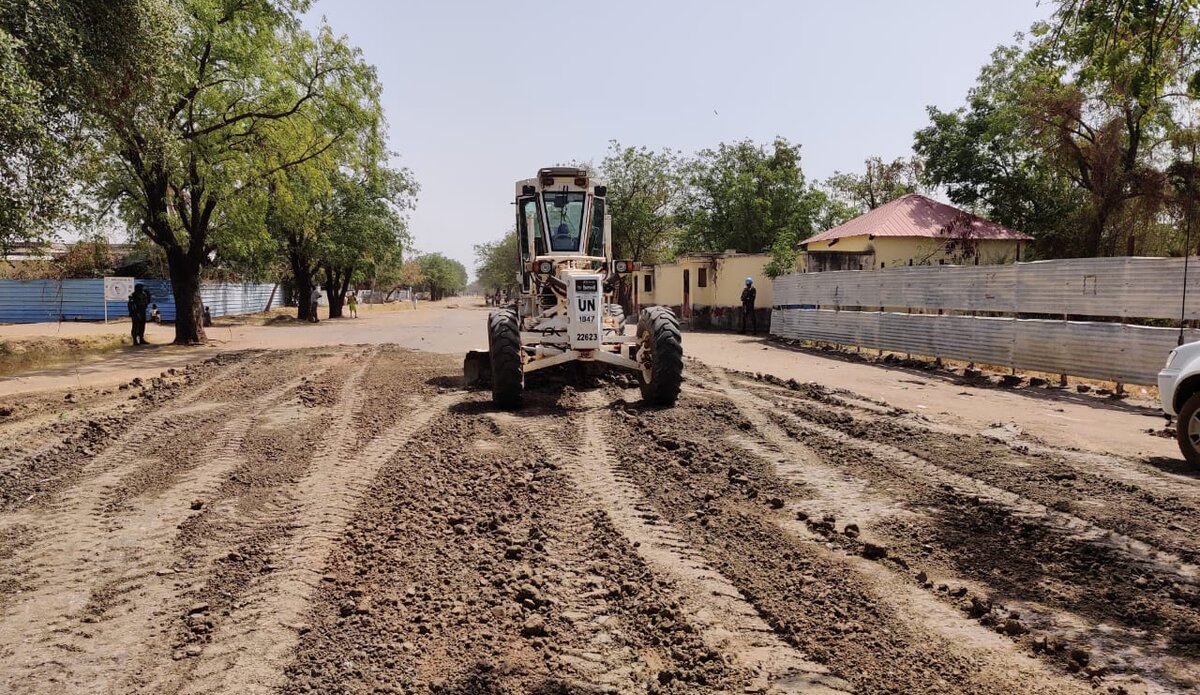 UNMISS road rehabilitation repairs malakal protection of civilians south sudan peacekeepers Indian UN Peacekeeping