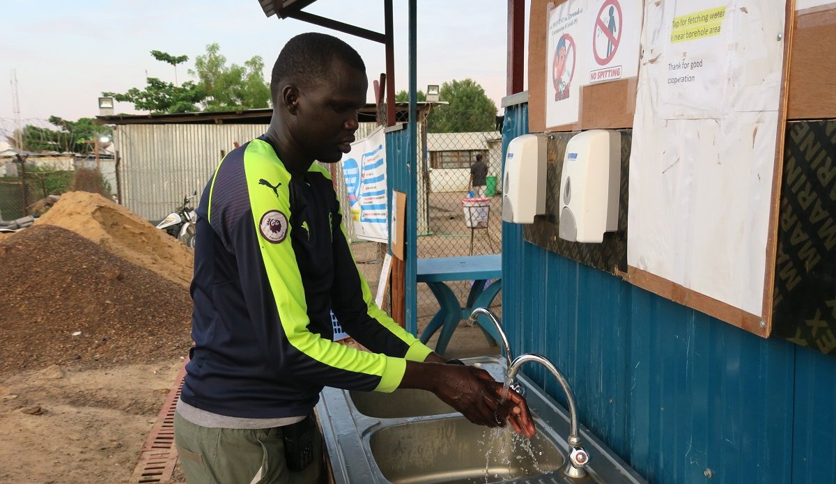 unmiss south sudan bentiu protection of civilians COVID-19 precautions WHO coronavirus social distancing handwashing
