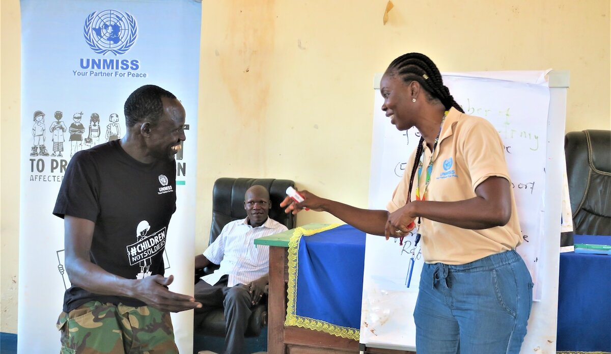 unmiss south sudan western equatoria tambura armed forces recruitment child soldiers child protection