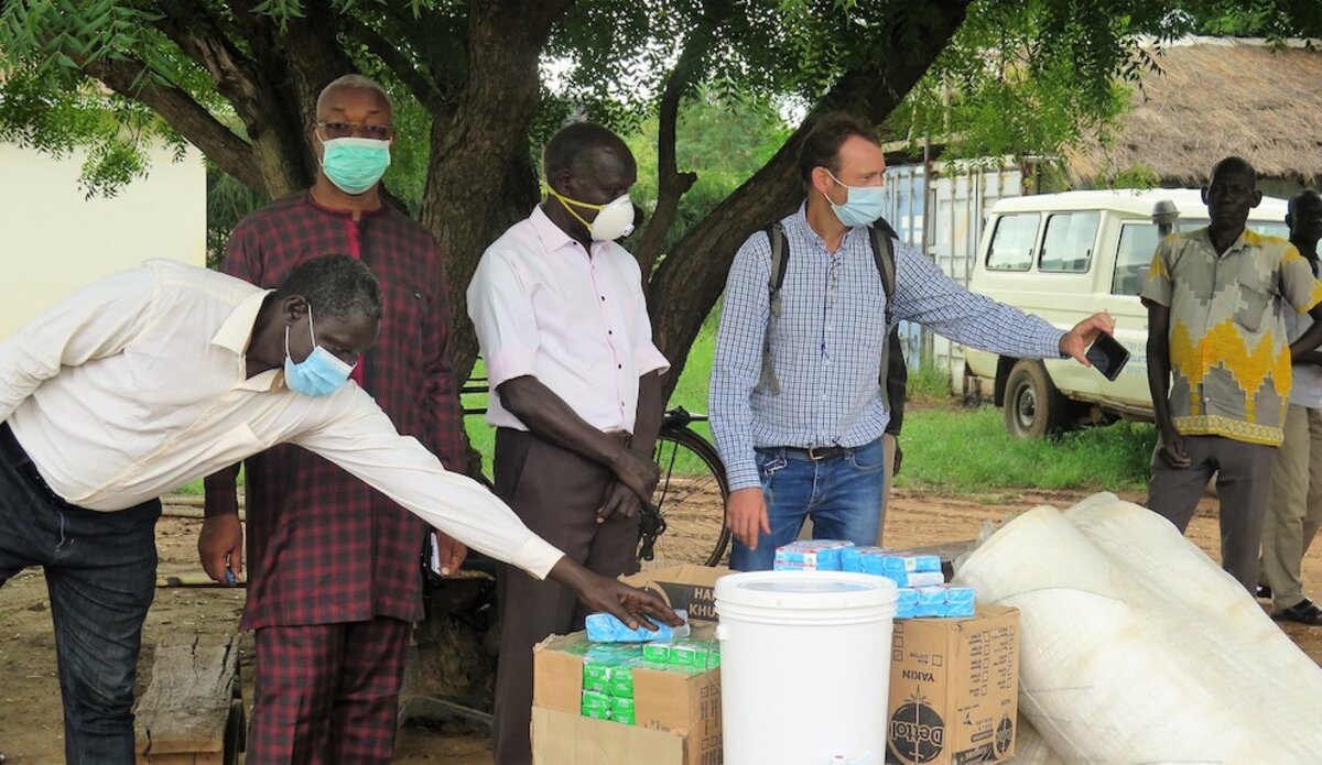 unmiss south sudan torit eastern equatoria covid-19 donation soap buckets