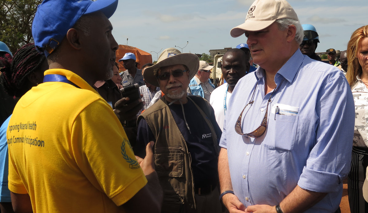 Stephen O'Brien USG humanitarian affairs emergency relief coordinator UNMISS South Sudan Wau Aweil
