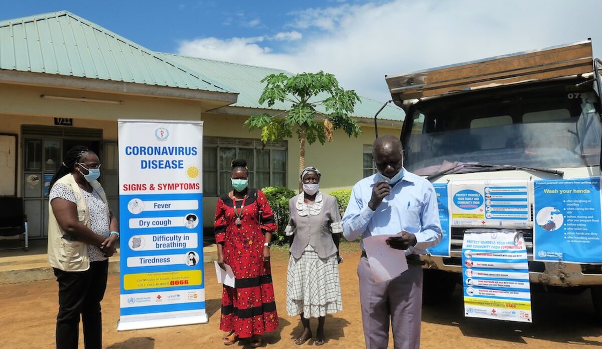 unmiss south sudan covid-19 response campaign truck local languages eastern equatoria