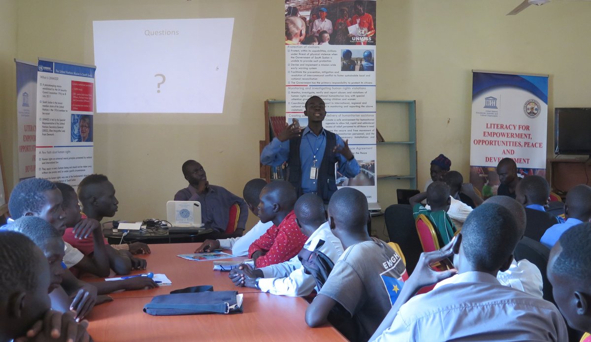 Torit youths learn about UNMISS Mandate