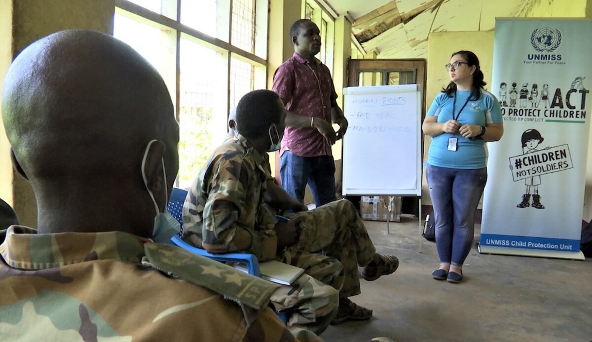 unmiss south sudan western equatoria state unpol human rights child protection armed forces workshop