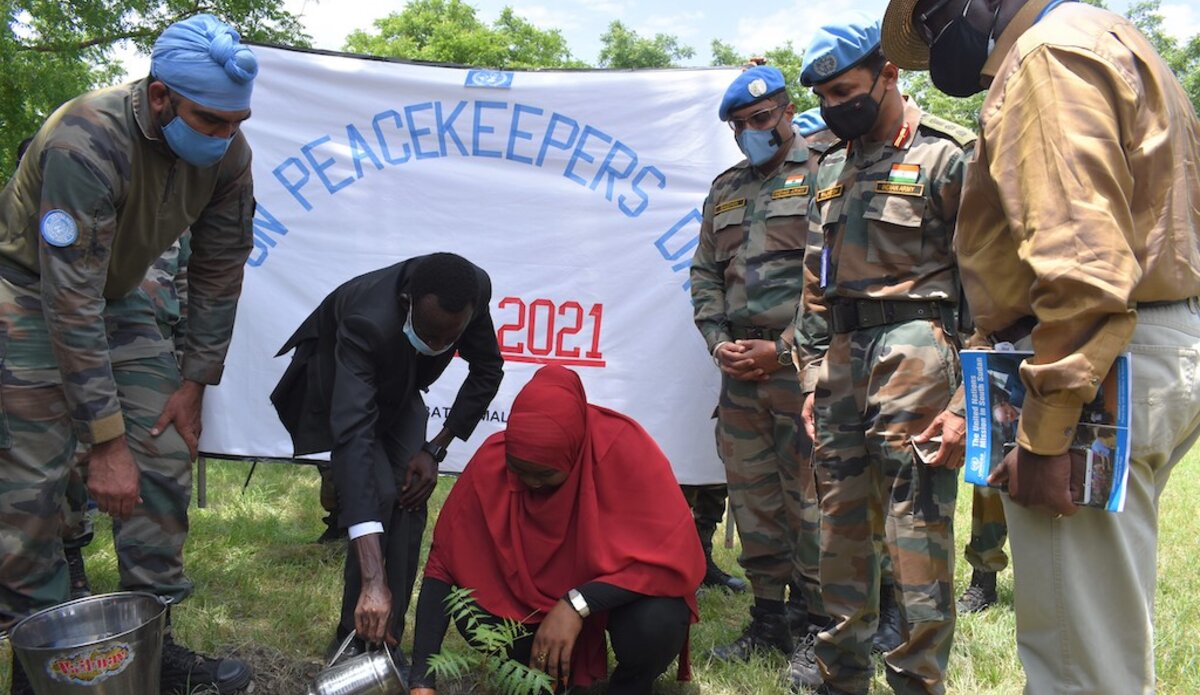 unmiss south sudan malakal tree planting drama peacekeepers day veterinary camp