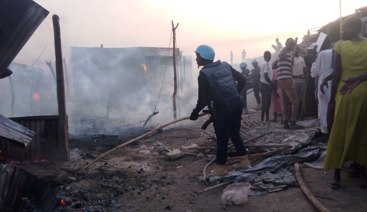 unmiss south sudan bentiu protection of civilians fire Ghanaian Formed Police Unit