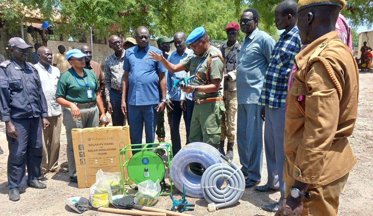 unmiss south sudan corrections green sustainable un united nations environment rice farm conflict prison Pibor prisoner rule of law peacekeeping peacekeepers climate