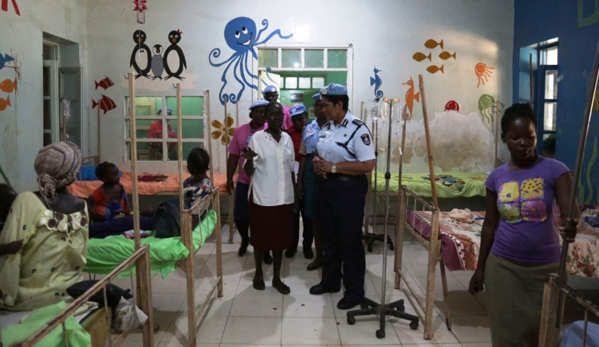 unmiss juba women network unpol police male female patients children gifts protection of civilians
