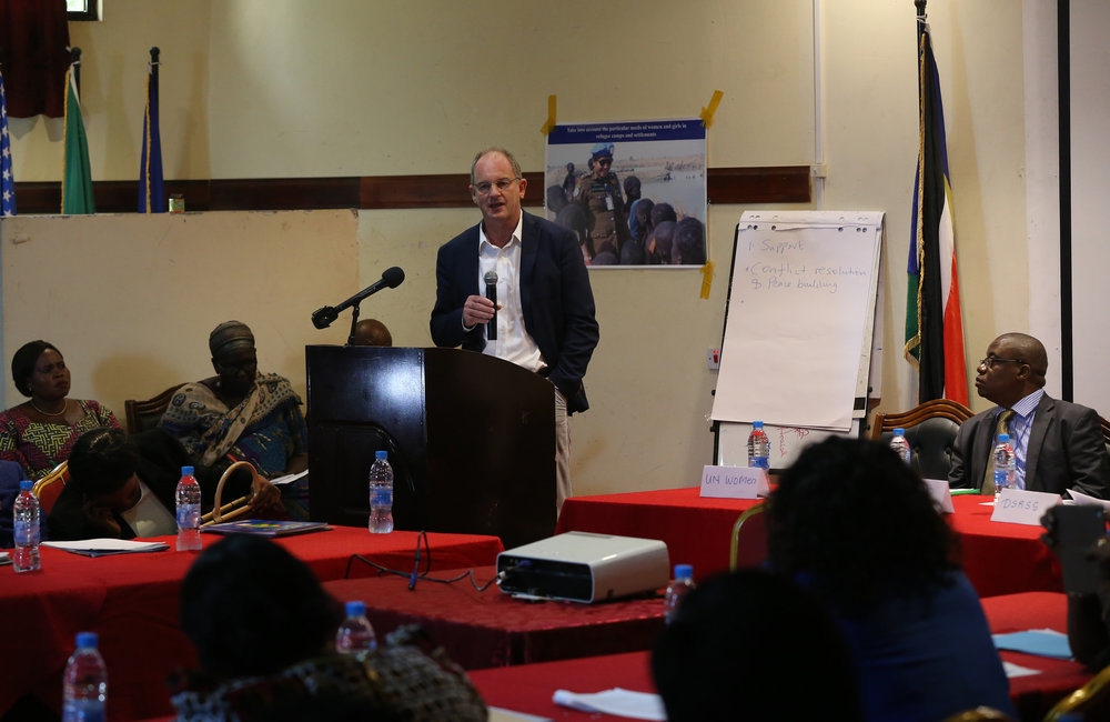 UNMISS SRSG, David Shearer closes the mission led National Women’s Open Days three day dialogue forum centered on the theme of women’s role in peace and security in South Sudan.