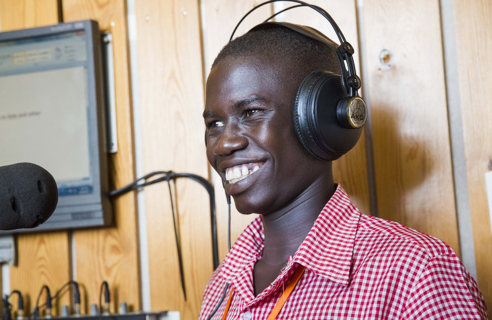 Students visit UN radio on International Day of the African Child