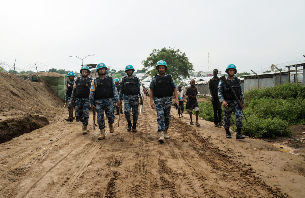 UNMISS Police and Military sections in coordination with UN Mine Action Service (UNMAS) and UN Department of Safety and Security (UNDSS) conducted an integrated search operation at the PoC site #1