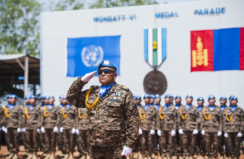 Mongolian Peacekeepers, MONBATT VI, awarded medal for outstanding service in Bentiu