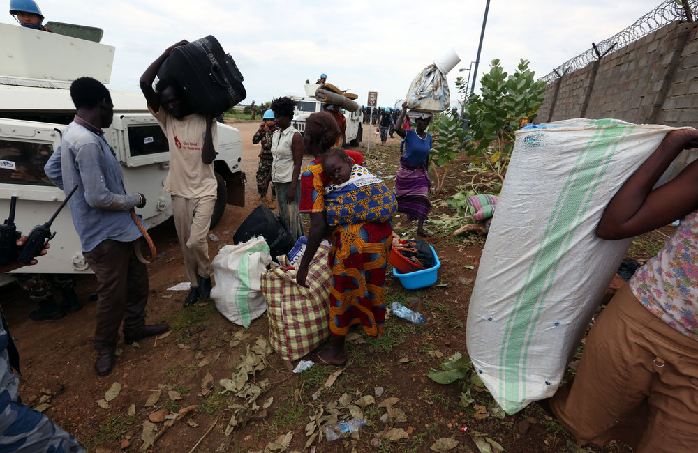 Juba clashes subside, IDP's are relocated from UN base to PoC sites and villages