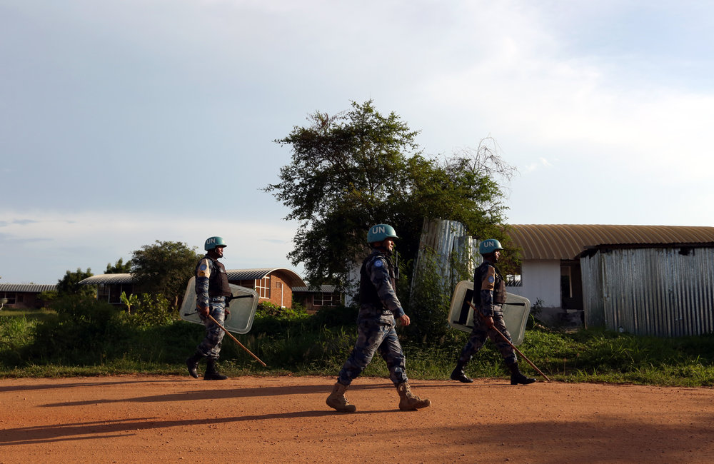 Nepalese FPU and CHNBATT provide protection of civillians and un staff as clashes in juba subside
