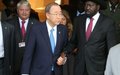 UN Secretary-General Ban Ki-moon meets President Salva Kiir in Juba