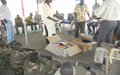 UNMISS staff members donate clothes to ex-rebels