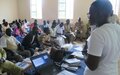 Residents in Ikotos County learn how to identify community projects most suitable for funding
