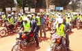 UNMISS in Yambio promotes road safety by asking boda boda drivers to ride for peace 