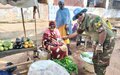 Peacekeepers provide a protective presence and essential support for struggling communities in Raja