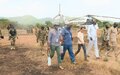 An UNMISS patrol team receives warm welcome in remote Timsaha