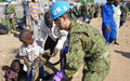 Japanese peacekeepers conduct cleaning campaign