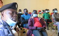 Boda boda riders in Aweil commit to safe driving practices at an UNPOL training