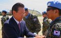 Republic of Korea Peacekeepers receive medals for outstanding service with the mission                           