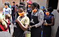 Addressing gender issues and COVID-19, UNMISS distributes aprons and face masks to women in Yambio