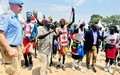 An UNMISS peace campaign brings communities in Nimule together
