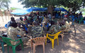 Opposition forces at the Wunuliet cantonment site commit to making their ranks free of children