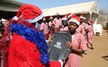 UNMISS Juba celebrates Christmas at St. Thomas Primary School with “special guest from the East”