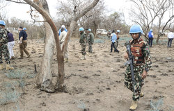 A convoy of United Nations Mission in South Sudan, Protection Forces (UNMISS) and Ceasefire Transitional Security Arrangement Monitoring Mechanism (CTSAMM) visited the incident scene on March 28, 2017 where six aid workers killed Saturday.