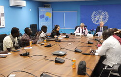 Peace South Sudan UNMISS UN peacekeeping peacekeepers elections constitution SRSG Nicholas Haysom Press conference Jean Pierre Lacroix USG