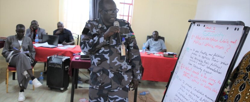 Peace South Sudan UNMISS UN peacekeeping peacekeepers elections constitution political and civic space stakeholders 