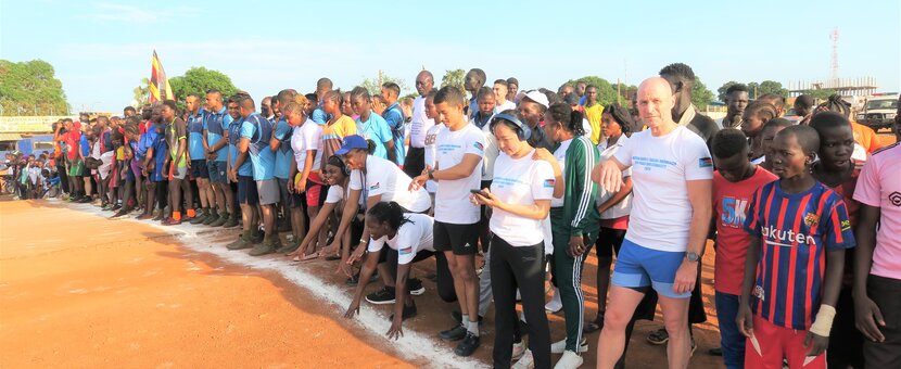 Peace South Sudan UNMISS UN peacekeeping peacekeepers run for peace 