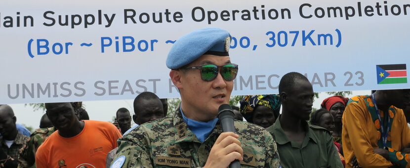 unmiss south sudan roads bor pibor akobo peace development south korea peacekeepers united nations peacekeeping 