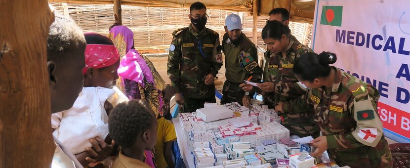 unmiss south sudan wau medical camp check-ups medicines bangladesh cimic